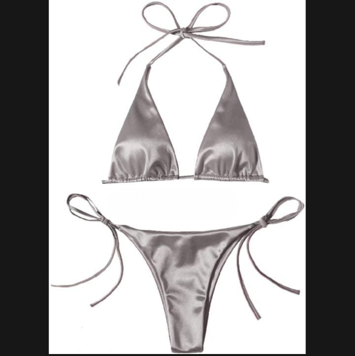 Women’s Bikini Set – Halter Neck Triangle Top & Adjustable Side-Tie Bottom | Stylish Swimwear for Beach & Pool