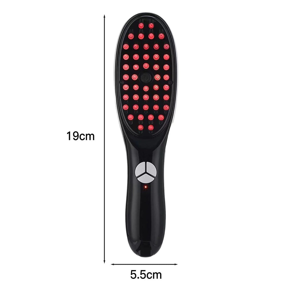 Electric Massage Comb – Blue & Red Light Therapy, Vibration Brush, Spray & Negative Ion Scalp Massager (Rechargeable)