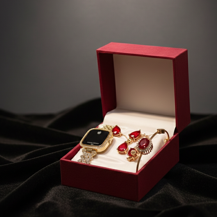 Chic Womens Digital Display Watch With Jewellery Stainless Steel Premium Quality Elegant Design