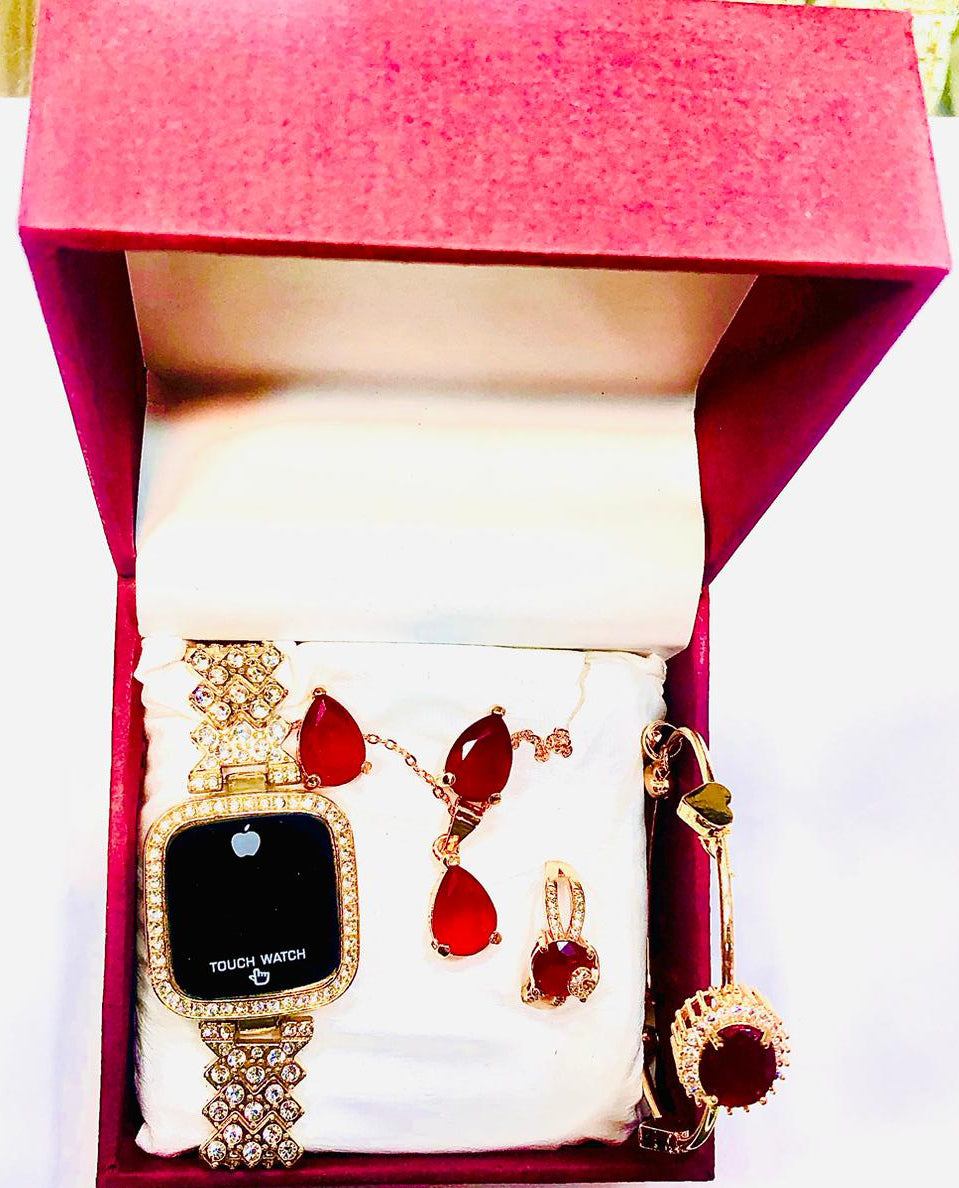 Chic Womens Digital Display Watch With Jewellery Stainless Steel Premium Quality Elegant Design