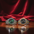 Luxury Rolex Timepieces: The Epitome of Horological Excellence and Iconic Design ( silver with green dial ) ( golden with black dial )