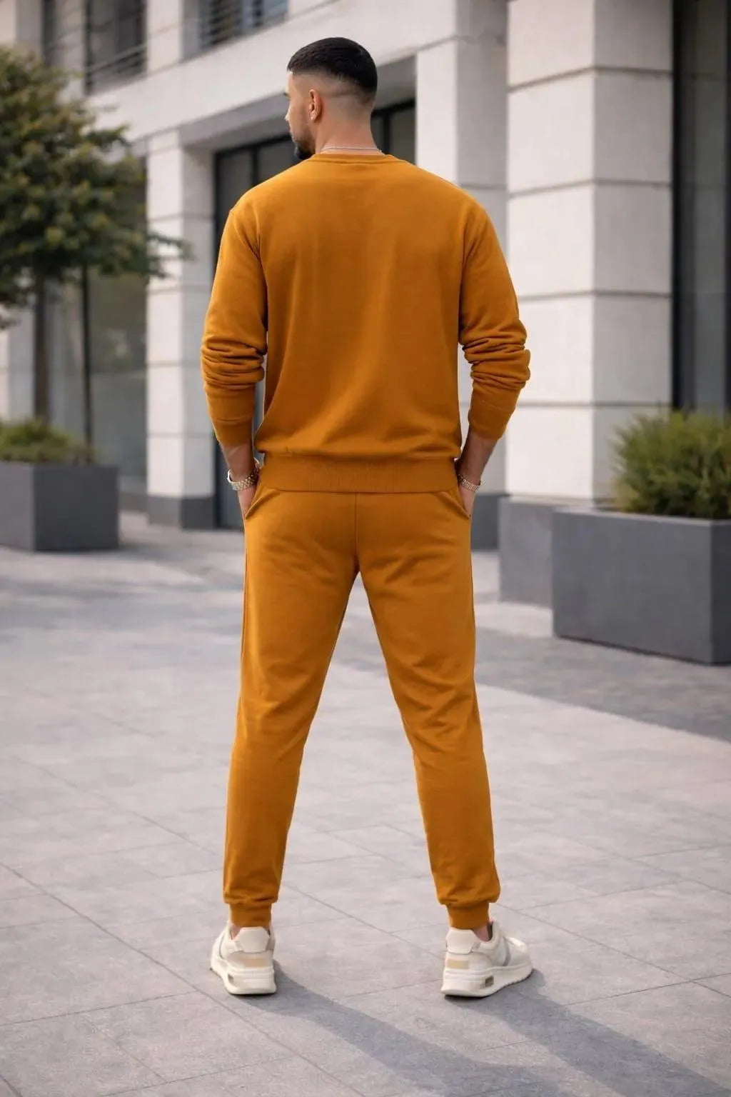 2 Pcs Men's Polyester Printed Sweatshirt Track Suit