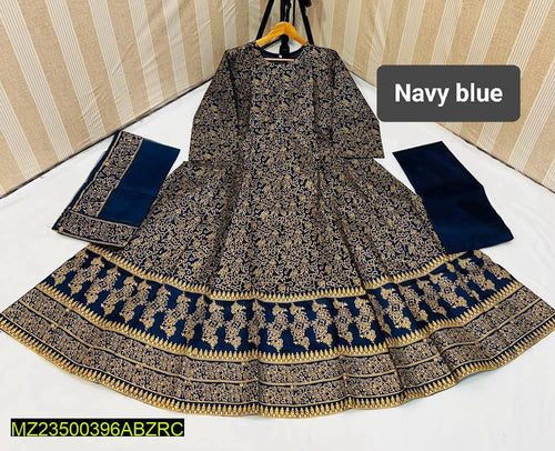 3 Pcs Katan Silk Screen Printed Maxi