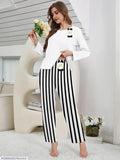 2 Pcs Women's Stitched Plain Night Suit