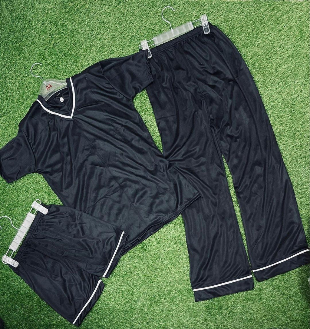 3 Pcs Women's Stitched Printed Night Suit