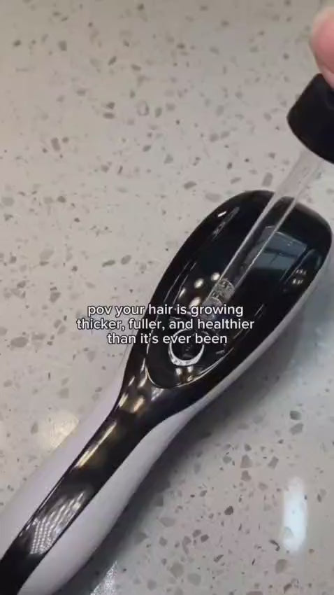 Electric Massage Comb – Blue & Red Light Therapy, Vibration Brush, Spray & Negative Ion Scalp Massager (Rechargeable)