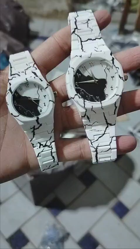 Tiger Aura Pair Watch – Stylish His & Hers Wristwatch Set, Elegant Design for Couples & Gifting