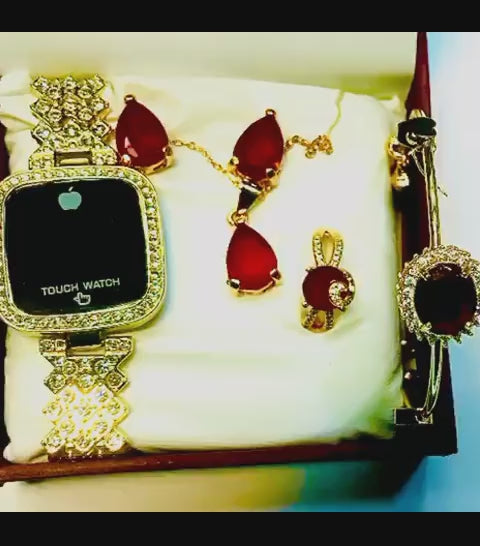 Chic Womens Digital Display Watch With Jewellery Stainless Steel Premium Quality Elegant Design